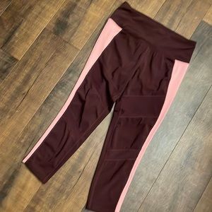 Tangerine 80% Polyester 20% spandex women large leggings. Great shape!